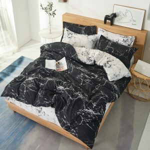 Tendido Acolchado Marmol Negro